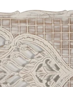 GINER Y COLOMER Tête De Lit En Bois De Manguier Blanc -Boutique Maisons du Monde tete de lit en bois de manguier blanc 3