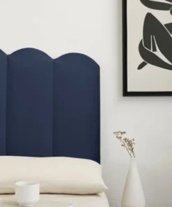 RNT By Really Nice Things Tête De Lit En Contreplaqué Et Velours Bleu. -Boutique Maisons du Monde tete de lit en contreplaque et velours bleu 3