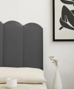 RNT By Really Nice Things Tête De Lit En Contreplaqué Et Velours Gris Froid. -Boutique Maisons du Monde tete de lit en contreplaque et velours gris froid 3