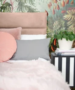RNT By Really Nice Things Tête De Lit En Contreplaqué Et Velours Rose. -Boutique Maisons du Monde tete de lit en contreplaque et velours rose 1