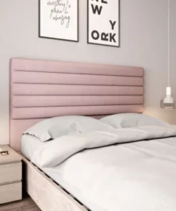 Usinestreet Tête De Lit En Tissu LUCA - Rose, Largeur - 140 Cm -Boutique Maisons du Monde tete de lit en tissu luca rose largeur 140 cm 2
