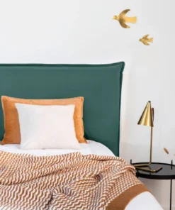 Drawer Tête De Lit En Velours 150 Cm Vert D'eau -Boutique Maisons du Monde tete de lit en velours 150 cm vert d eau 5