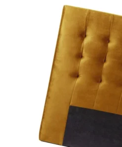 Drawer Tête De Lit En Velours 170 Cm Jaune Moutarde -Boutique Maisons du Monde tete de lit en velours 170 cm jaune moutarde 3