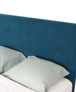 HOMIFAB Tête De Lit En Velours Bleu Canard 160 Cm -Boutique Maisons du Monde tete de lit en velours bleu canard 160 cm 4