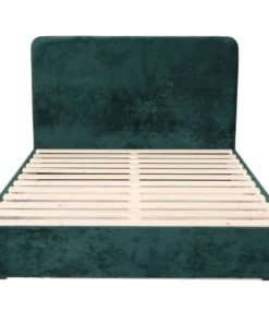 HOMIFAB Tête De Lit En Velours Gratté Vert Bouteille 160 Cm -Boutique Maisons du Monde tete de lit en velours gratte vert bouteille 160 cm 4