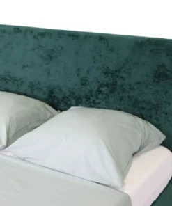 HOMIFAB Tête De Lit En Velours Gratté Vert Bouteille 160 Cm -Boutique Maisons du Monde tete de lit en velours gratte vert bouteille 160 cm 5