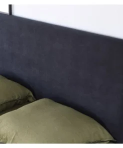 HOMIFAB Tête De Lit En Velours Gris Anthracite 140 Cm -Boutique Maisons du Monde tete de lit en velours gris anthracite 140 cm 3