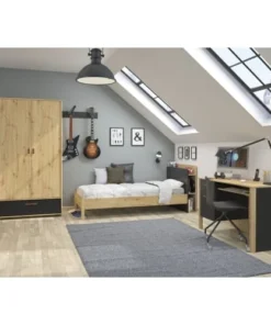 GAMI Tête De Lit Enfant Effet Bois Marron 95x86x18 -Boutique Maisons du Monde tete de lit enfant effet bois marron 95x86x18 2