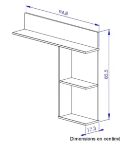 GAMI Tête De Lit Enfant Effet Bois Marron 95x86x18 -Boutique Maisons du Monde tete de lit enfant effet bois marron 95x86x18 3