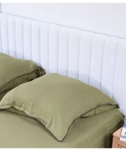 HOMIFAB Tête De Lit Matelassé En Tissu Gris Clair 140 Cm -Boutique Maisons du Monde tete de lit matelasse en tissu gris clair 140 cm 2