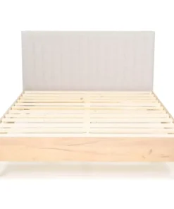 HOMIFAB Tête De Lit Matelassé En Tissu Gris Clair 140 Cm -Boutique Maisons du Monde tete de lit matelasse en tissu gris clair 140 cm 3