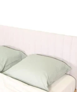 HOMIFAB Tête De Lit Matelassé En Tissu Gris Clair 140 Cm -Boutique Maisons du Monde tete de lit matelasse en tissu gris clair 140 cm 4