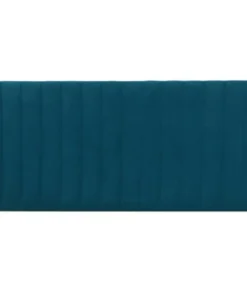 HOMIFAB Tête De Lit Matelassé En Velours Bleu 140 Cm
