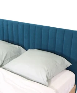HOMIFAB Tête De Lit Matelassé En Velours Bleu 160 Cm -Boutique Maisons du Monde tete de lit matelasse en velours bleu 160 cm 4