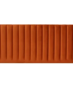 HOMIFAB Tête De Lit Matelassé En Velours Rouille 140 Cm