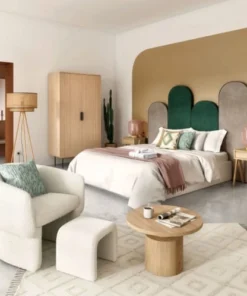 Maisons Du Monde Tête De Lit Modulable Professionnelle En Velours Vert 60x140.5 -Boutique Maisons du Monde tete de lit modulable professionnelle en velours vert 60x140 5 1000 4 16 209444 6