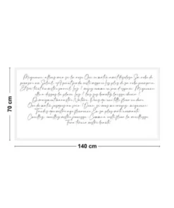 99Déco Tête De Lit Papier Peint Calligraphie Poème Noir 140cm