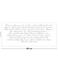 99Déco Tête De Lit Papier Peint Calligraphie Poème Noir 160cm