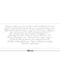 99Déco Tête De Lit Papier Peint Calligraphie Poème Noir 180cm