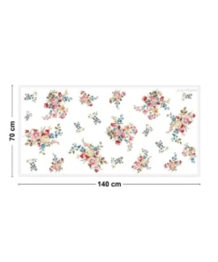 99Déco Tête De Lit Papier Peint Fleurs Vintage Couleurs 140cm