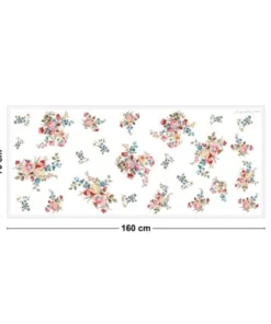 99Déco Tête De Lit Papier Peint Fleurs Vintage Couleurs 160cm