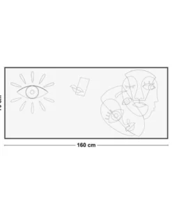 99Déco Tête De Lit Papier Peint Graphique Art Noir & Blanc 160cm