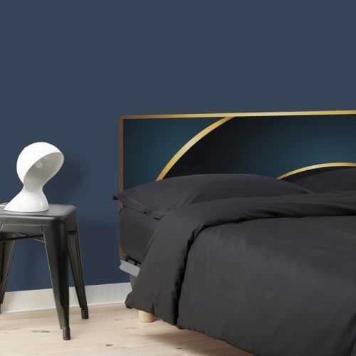 99Déco Tête De Lit Papier Peint Graphique Bleu Et Doré 140cm 6 99Déco Tête De Lit Papier Peint Graphique Bleu Et Doré 140cm – Image 4