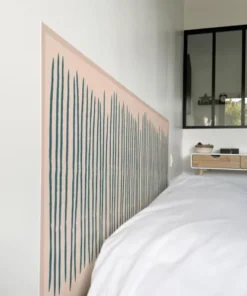 99Déco Tête De Lit Papier Peint Graphique Rose 160cm -Boutique Maisons du Monde tete de lit papier peint graphique rose 160cm 2