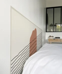 99Déco Tête De Lit Papier Peint Graphique Terracotta 180cm -Boutique Maisons du Monde tete de lit papier peint graphique terracotta 180cm 2