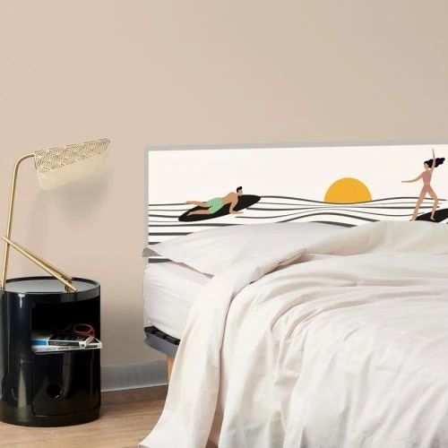 99Déco Tête De Lit Papier Peint Graphique Vague Surf 160cm 4 99Déco Tête De Lit Papier Peint Graphique Vague Surf 160cm – Image 2