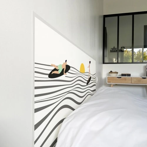 99Déco Tête De Lit Papier Peint Graphique Vague Surf 160cm 5 99Déco Tête De Lit Papier Peint Graphique Vague Surf 160cm – Image 3