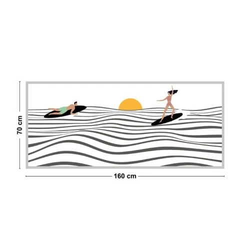 99Déco Tête De Lit Papier Peint Graphique Vague Surf 160cm 3 99Déco Tête De Lit Papier Peint Graphique Vague Surf 160cm