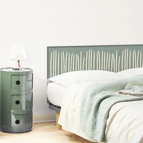 99Déco Tête De Lit Papier Peint Graphique Vert Sauge 140cm 6 99Déco Tête De Lit Papier Peint Graphique Vert Sauge 140cm – Image 4