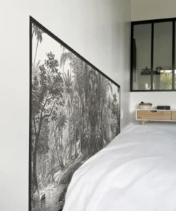 99Déco Tête De Lit Papier Peint Jungle Gravure Paysage Noir 140cm 8 99Déco Tête De Lit Papier Peint Jungle Gravure Paysage Noir 140cm -Boutique Maisons du Monde tete de lit papier peint jungle gravure paysage noir 140cm 2
