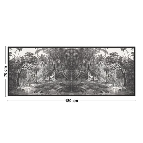 99Déco Tête De Lit Papier Peint Jungle Gravure Paysage Noir 180cm 3 99Déco Tête De Lit Papier Peint Jungle Gravure Paysage Noir 180cm