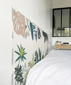 99Déco Tête De Lit Papier Peint Jungle Tropical Couleurs Blanc 140cm 8 99Déco Tête De Lit Papier Peint Jungle Tropical Couleurs Blanc 140cm -Boutique Maisons du Monde tete de lit papier peint jungle tropical couleurs blanc 140cm 2