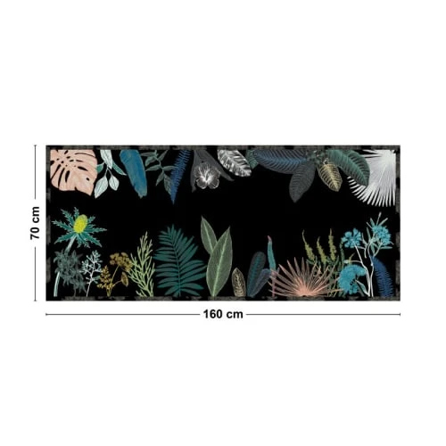 99Déco Tête De Lit Papier Peint Jungle Tropical Couleurs Noir 160cm 3 99Déco Tête De Lit Papier Peint Jungle Tropical Couleurs Noir 160cm