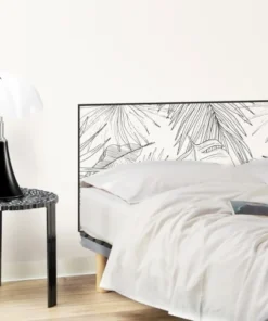 99Déco Tête De Lit Papier Peint Jungle Végétal Noir Et Blanc 180cm -Boutique Maisons du Monde tete de lit papier peint jungle vegetal noir et blanc 180cm 3