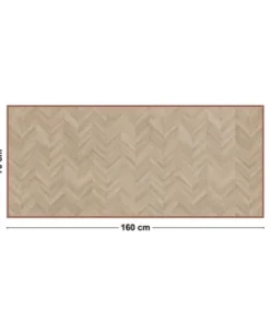 99Déco Tête De Lit Papier Peint Motif Chevrons Bois Clair 160cm