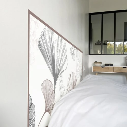 99Déco Tête De Lit Papier Peint Nature Fleurs Gris 140cm 5 99Déco Tête De Lit Papier Peint Nature Fleurs Gris 140cm – Image 3