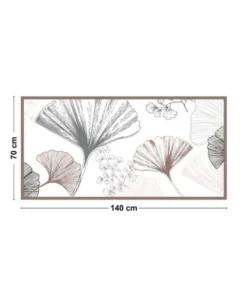 99Déco Tête De Lit Papier Peint Nature Fleurs Gris 140cm