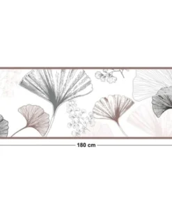 99Déco Tête De Lit Papier Peint Nature Fleurs Gris 180cm