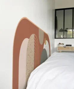 99Déco Tête De Lit Papier Peint Terracotta Terrazzo 160cm -Boutique Maisons du Monde tete de lit papier peint terracotta terrazzo 160cm 2