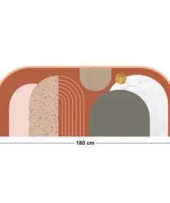 99Déco Tête De Lit Papier Peint Terracotta Terrazzo 180cm