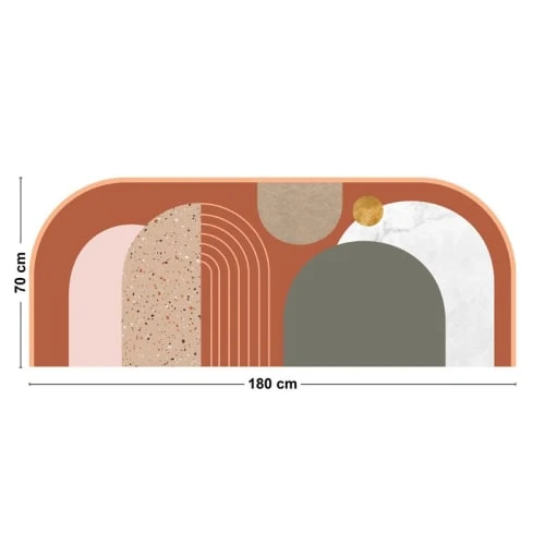 99Déco Tête De Lit Papier Peint Terracotta Terrazzo 180cm 3 99Déco Tête De Lit Papier Peint Terracotta Terrazzo 180cm