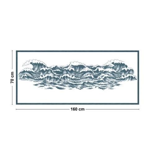 99Déco Tête De Lit Papier Peint Vague Ocean Bleu 160cm 3 99Déco Tête De Lit Papier Peint Vague Ocean Bleu 160cm