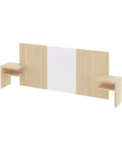 TEMAHOME Tête De Lit Placage Blanc Et Chêne Clair -Boutique Maisons du Monde tete de lit placage blanc et chene clair 7