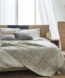 TEMAHOME Tête De Lit Placage Gris Anthracite Et Chêne Clair -Boutique Maisons du Monde tete de lit placage gris anthracite et chene clair 2