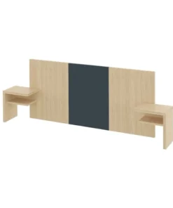 TEMAHOME Tête De Lit Placage Gris Anthracite Et Chêne Clair -Boutique Maisons du Monde tete de lit placage gris anthracite et chene clair 3