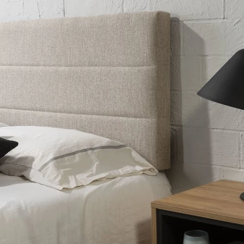HOMN Tête De Lit Tapissée 140x60 Cm Couleur Beige, 8 Cm D'épaisseur 5 HOMN Tête De Lit Tapissée 140x60 Cm Couleur Beige, 8 Cm D'épaisseur – Image 3